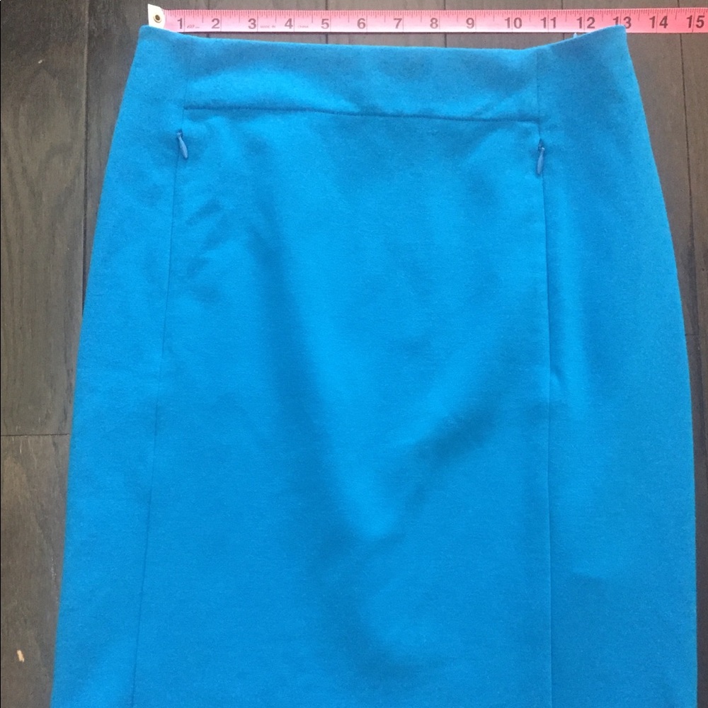 DVF Pencil Skirt Aqua Blue Size 4
